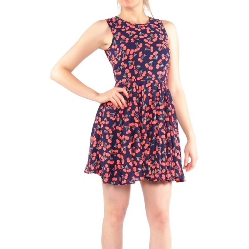 Maison Jules Sleeveless Cherry Fit & Flare Dress